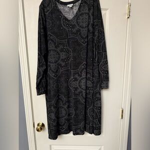 LuLaRoe Black and Gray Mandala Dress